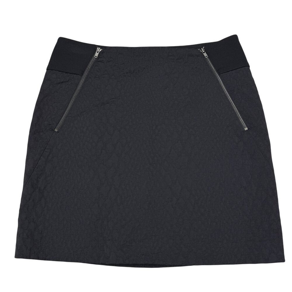 THEORY Delsy Fritella Textured Moto Mini Skirt Size 2 - Picture 2 of 6